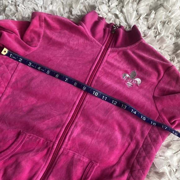 GUESS velour zip up track jacket size medium - Picture 7 of 9